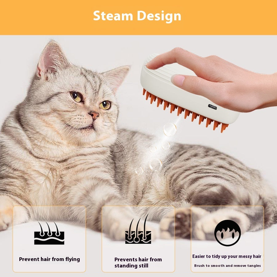 Pawline™ Steam Comb – USB Pet Brush for Cats & Dogs